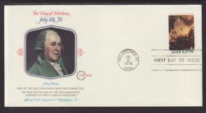 US Declaration Independence 1976 Fleetwood U/A FDC BIN