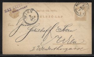 Hungary Postal Stationery Post card H&G10 Used 1882 (z12)