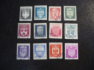 Stamps - France - Scott# B135-B146 - Used Set of 12 Stamps