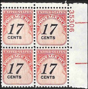 J104 Mint,OG,NH... Plate Block of 4... SCV $22.50