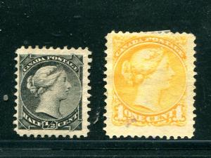 Canada #34, 35  Unused F-VF