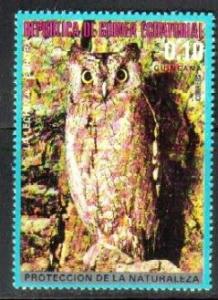 Bird, Owl, Guinea Ecuatorial stamp used