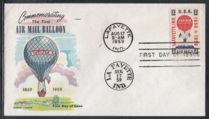 United States Scott C54 Fluegel Covers FDC - 1959 Airmail Issue