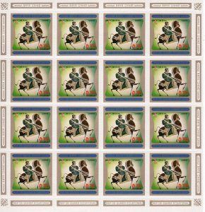 Equatorial Guinea 1977 Mi#1120/1126 CHINESE ART-HORSES 7 MINI-SHEETLETS (16) MNH