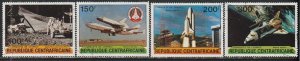 1981 Central African Rep - Sc 445-8 - used VF - 4 single - Apollo 15