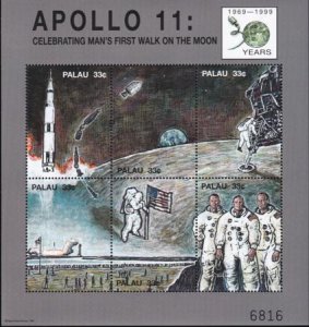 US 517 Trust Territories Palau NH VF Apollo 11 M/S