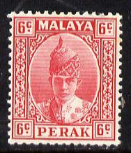Malaya - Perak 1938-41 Sultan 6c scarlet unmounted mint, ...