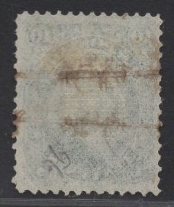 US Stamp #96 10c Yellow Green Washington F Grill USED SCV $250