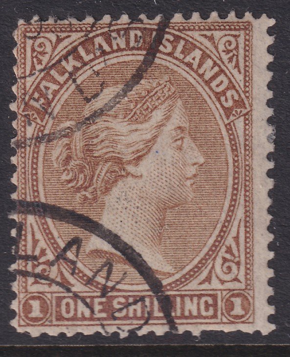 1878 - 1879 Falkland Island QV Queen Victoria 1/ used issue Sc# 4 CV $80.00