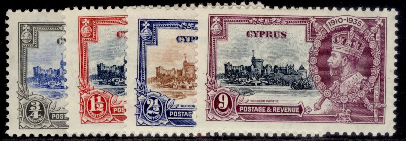 CYPRUS GV SG144-147, 1935 SILVER JUBILEE set, M MINT. Cat £35.