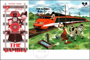 Gambia 709-718 Disney's Set of Four U/A FDCs