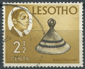 Lesotho Sc#50 Used, 2½c yel bis & blk, Definitives 1968-1969 (1968)