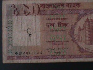 ​BANGLADESH-1982 BANGLADESH BANK-10 TAKA-CIRULATED NOTE-VERY FINE-LAST ONE