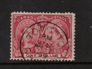 Canada #61 Very fine Used With Ideal June 30 1899 CDS **With Certificate**