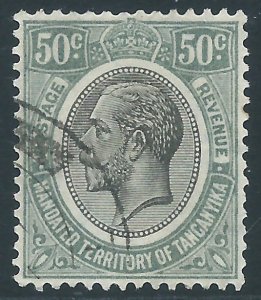 Tanganyika, Sc #37, 50c Used