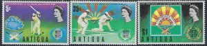 Antigua 297-99 MNH 1972 Cricket (ak6813)