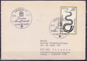 Germany, DDR, 1979, Letter Dresden to Vilnius dtd1984,