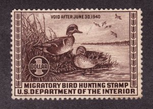 US RW6 $1 Duck Hunting Used VF SCV $45