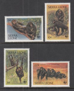 Sierra Leone 586-589 Chimpanzees MNH VF