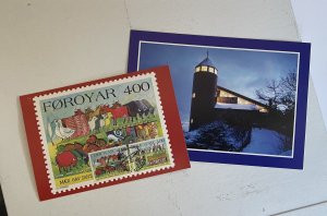 Faroe Island 2 Postal Admin Christmas cards no stamps excellent condition