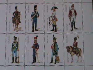 NAGALAND-COLORFUL UNIFORMS SOLDIERS MNH SHEET VF-EST.VALUE $12 LOWEREST PRICE