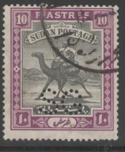 SUDAN SGO31 1927 10p BLACK & REDDISH-PURPLE USED
