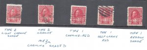 CANADA  # MR3a USED 4 DIFFERENT SHADES (SEE PICTURE) BS23929