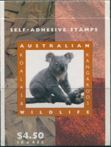 Australia booklet 1994 SG1459-1464 45c Kangaroos and Koalas original MNH