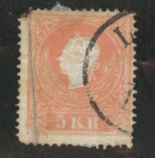 Austria Scott 9 type 2 Used stamp from 1858