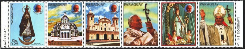 Paraguay. 1983. 3621-26 from the series. Pope Paul 2. MNH.