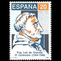 SPAIN 1988 - Scott# 2590 Fr.Luis Granada Set of 1 NH