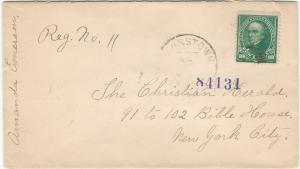 U.S., 10c Webster Used on 1896 Registered Cover, Very Fine