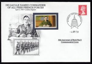 WWII 1944 Danbury 1994 CTO 4 Covers Burma Air Bombings France GB Italy #W90