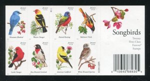 4882 - 4891 Songbirds Complete Booklet of 20 Forever Stamps 2014