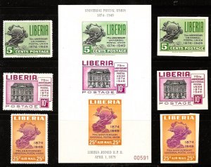 Liberia - UPU - SS Perf and Imperf OGNH - Post Office Fresh