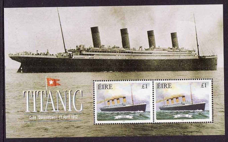 Ireland-Sc#1172a-unused NH sheet-Titanic-1999-Cruise Liner-