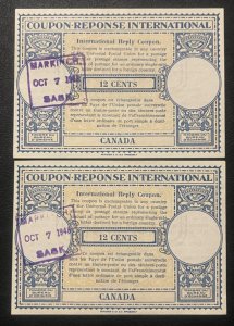 Oct 7, 1948, Saskatchewan, Canada,Coupon Response International, Mint, VF