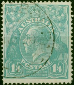 Australia 1920 1s4d Dull Greenish Blue SG66a Fine Used