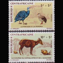 CENTRAL AFRICA 1971 - Scott# B3-4 Wildlife 5-10f NH