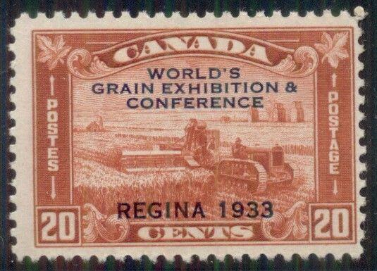 CANADA #203 20¢ Grain Expo Ovpt, og, NH, VF, Scott $80.00