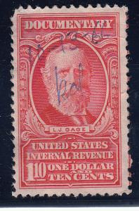 US #R668   Pen Cancel  