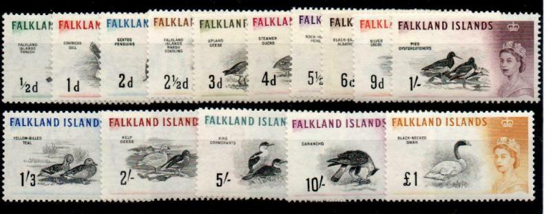 FALKLAND ISLANDS SG193/207 1960 BIRDS MNH