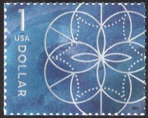 SC#5853 $1.00 Floral Geometry (2024) MNH