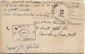 United States A.P.O.'s Soldier's Free Mail 1943 U.S. Army Postal Service, A.P...