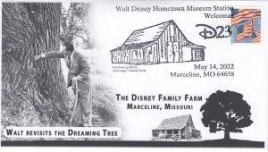 22-095, 2022, Walt Disney Hometown, Event Cover, Pictorial Postmark, D23,