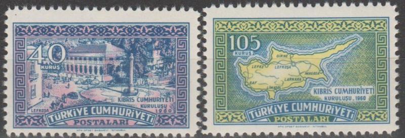 Turkey #1484-5  MNH F-VF  (SU123L)