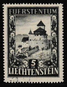 Liechtenstein 1952 5fr. green Vaduz Castle Scott 264 Zum. 253 VF/(O) CDS Used