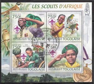 TOGO SHEET USED SCOUTS BIRDS