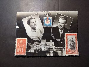 1956 Monaco Royalty Postcard Cover to Antwerp Belgium