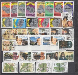 J45835 JL stamps st vincent mnh specimens lot